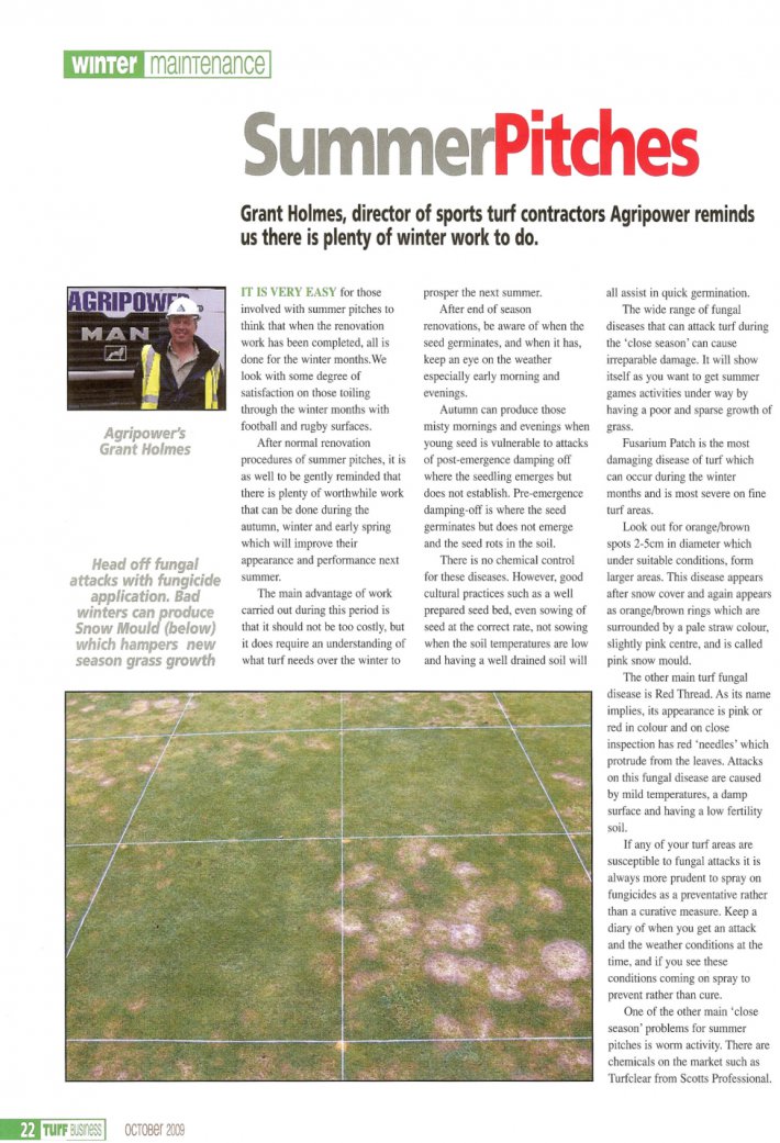 Agripower mentioned in Turf Business