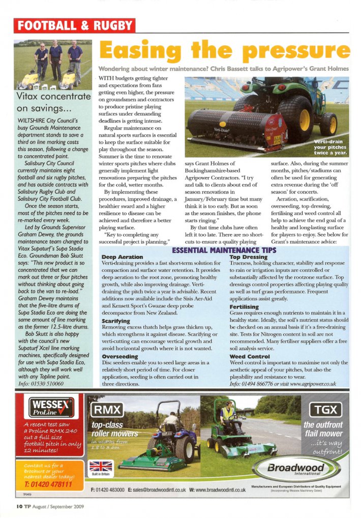 Agripower mentioned in Turf Professional
