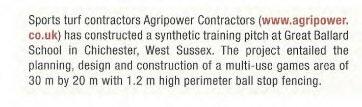 Agripower mentioned in IOG's The Groundsman