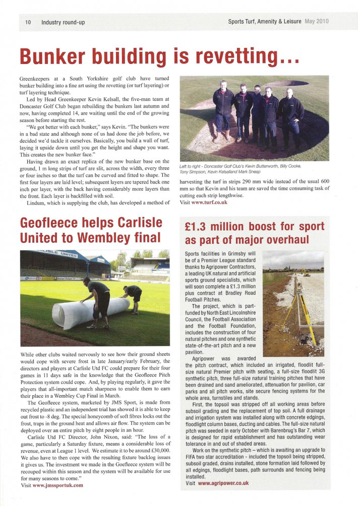 Agripower mentioned in Sports Turf Amenity & Leisure