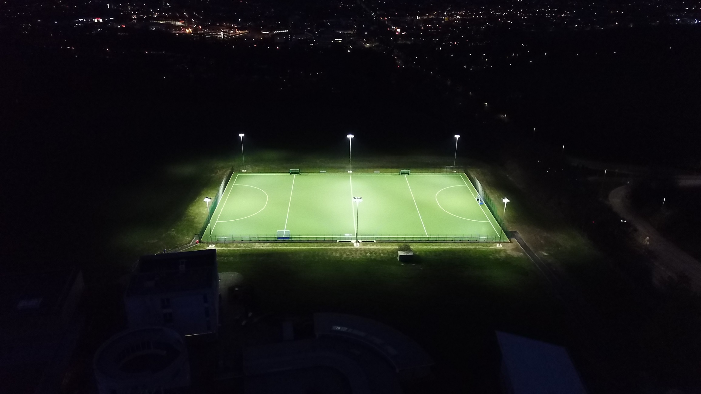 Floodlit, Full Size Artificial Hockey Pitch Installation