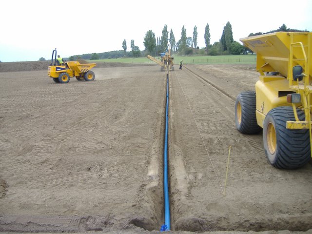 Drainage for new sports pitch