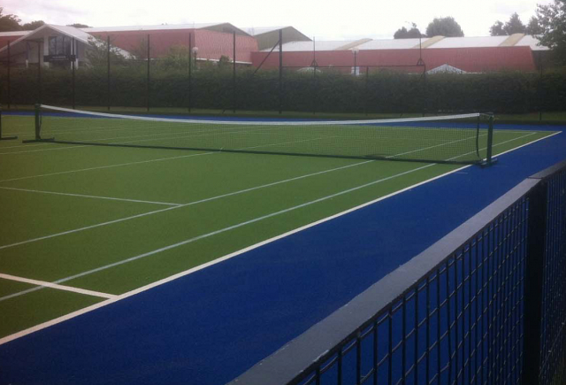 St Edwards Oxford tennis court construction